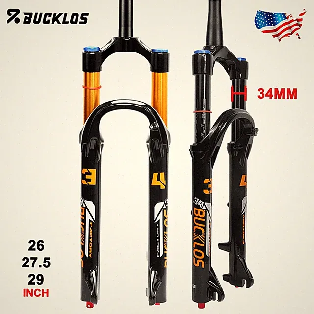 26/27.5/29” XC/AM/MTB Bike Air Suspension Fork Straight/Tapered 140mm Travel