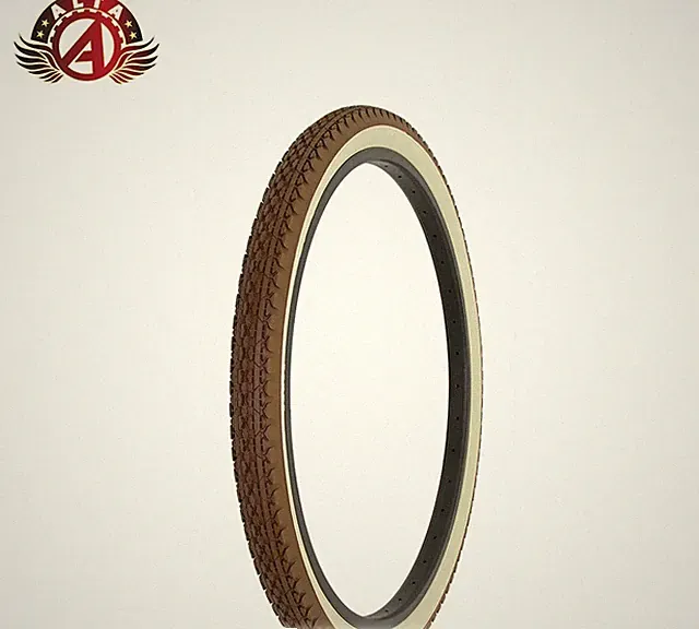 ALTA BICYCLE WIRE BEAD CRUISER TIRE 26 x 2.125 BROWN/CREAM HEAVY DUTY DIAMOND.