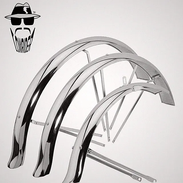 ORIGINAL LOWRIDER 26” Hollow Trike Flared Fender Set Chrome | Rear 2pc + Front.