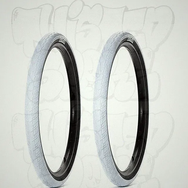 PAIR Theory Method BMX Wheelie Bike Tires White w/ Black Wall 26 x 2.35