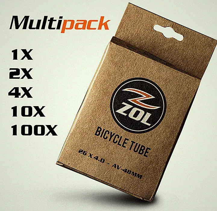 Zol Multipack Fat Tire Bike Bicycle Inner Tube 26"x4.0 Schrader Valve 48mm
