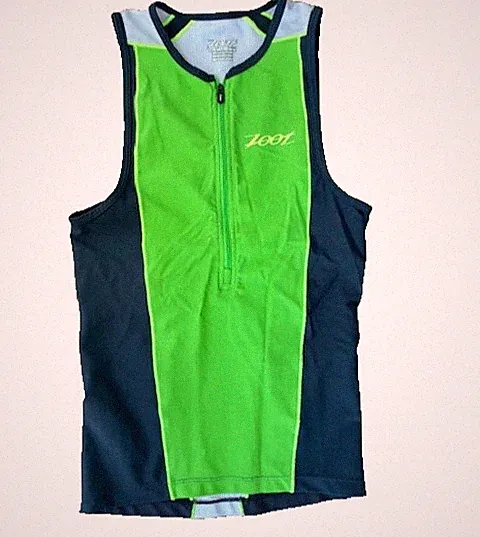 Zoot Performance Womens Bike Run Triathlon Sleeveless 1/2 Zip Tank EUC XS
